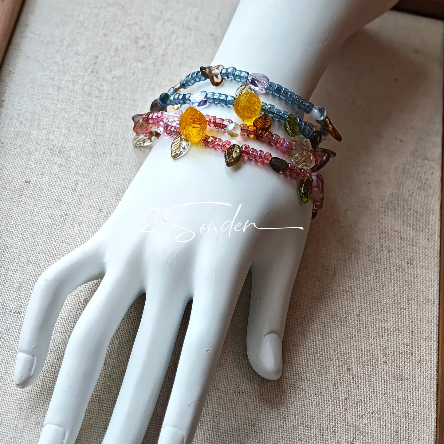 Handmade Layered Bracelet - Azure Sonata