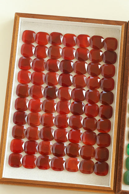 French Vintage Geometric Gemstone Earrings | Agate, White Quartz, Yellow Aventurine & Lapis Lazuli Silver Studs for Women