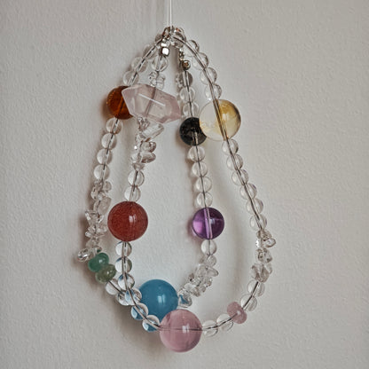 Handmade Clear Quartz Necklace with Multi-Gemstone