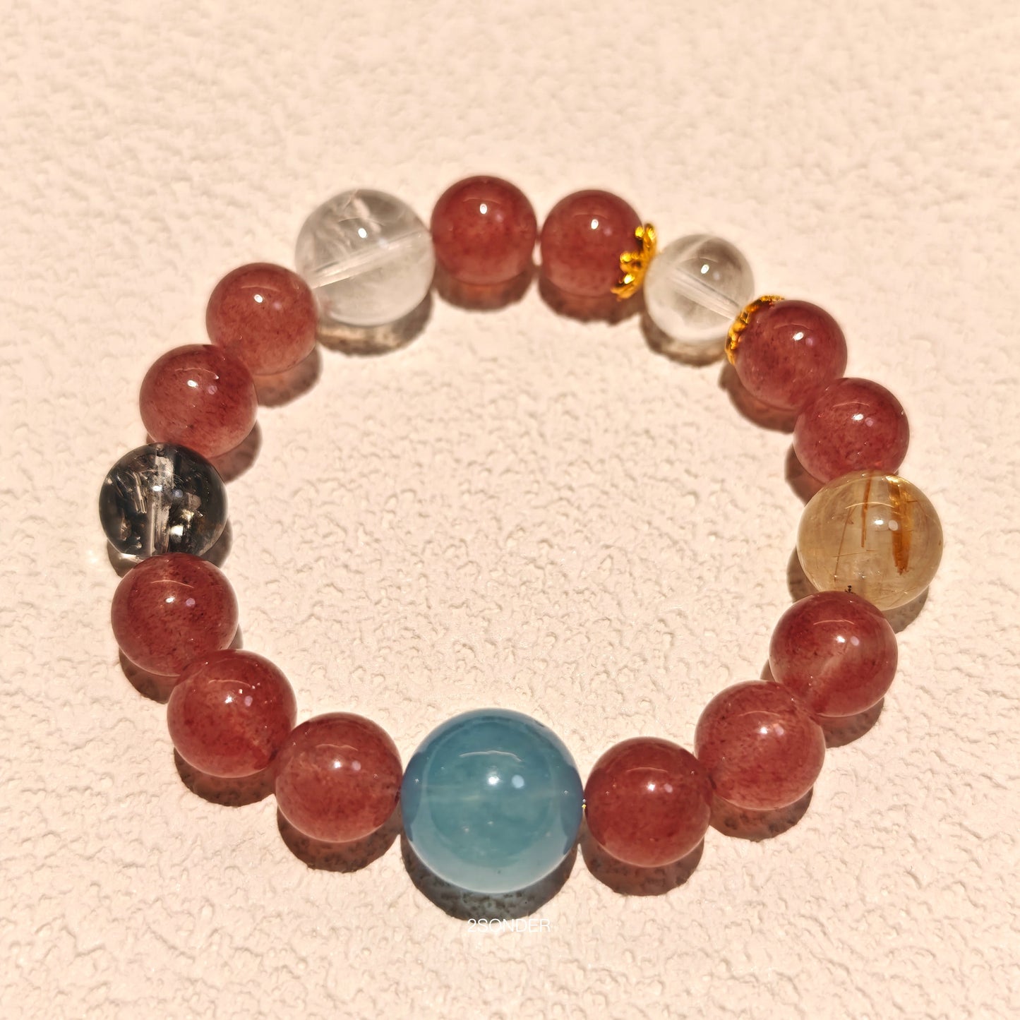Pigeon Blood Red Strawberry Quartz Bracelet