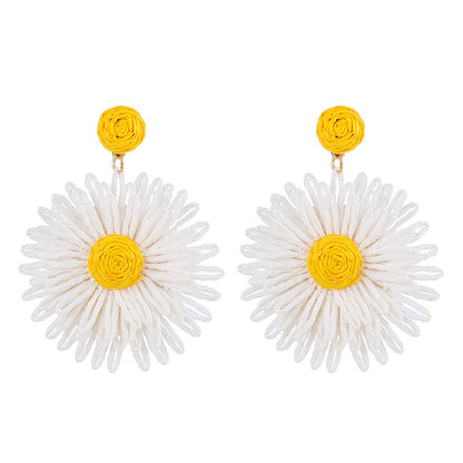 Boho Chic Getaway: Handcrafted Dainty Daisy Ear Drops for Sweet Fresh Vibes