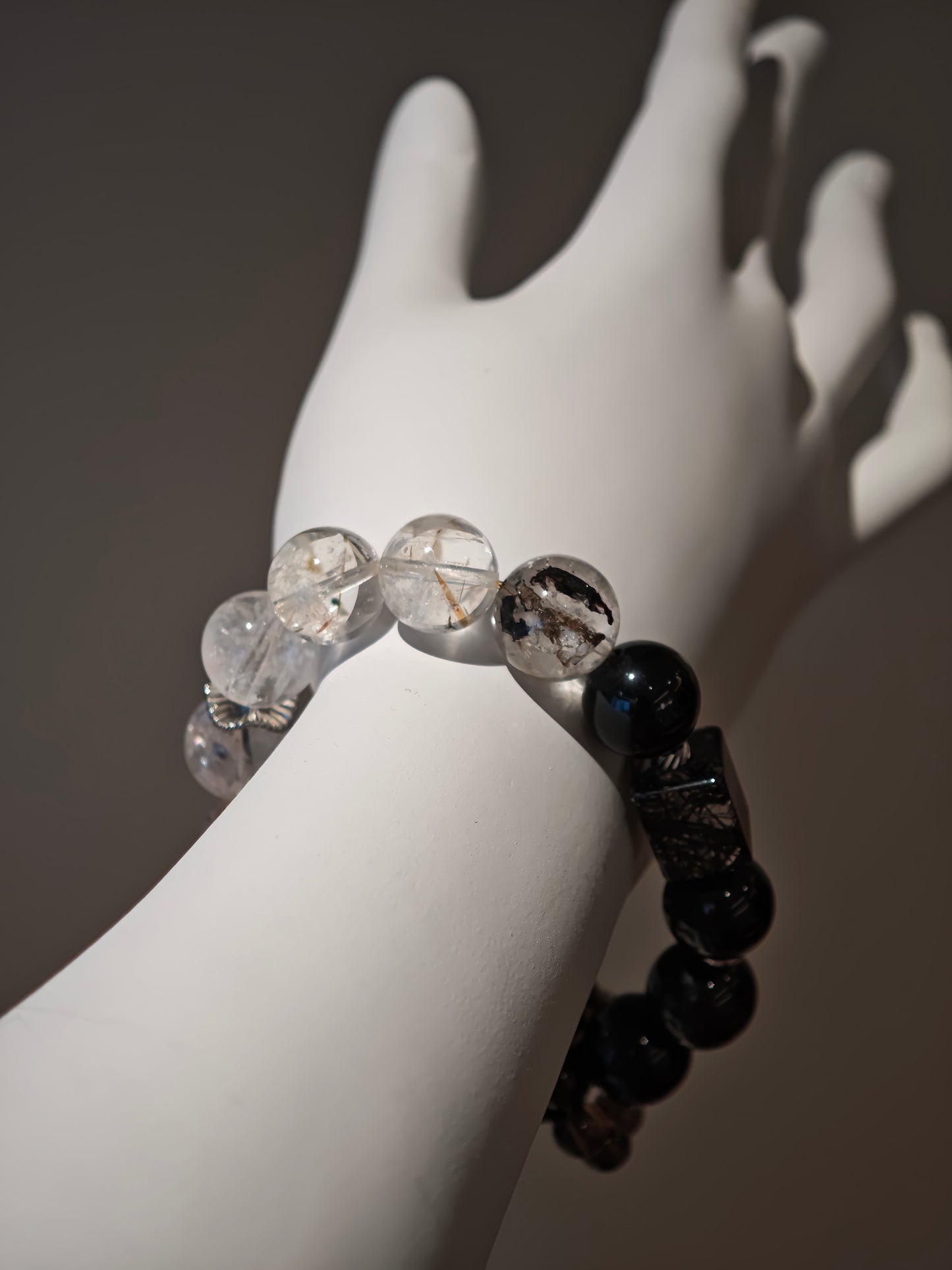 Black Gold Ultra-Sparkle Azeztulite Obsidian Crystal Bracelet