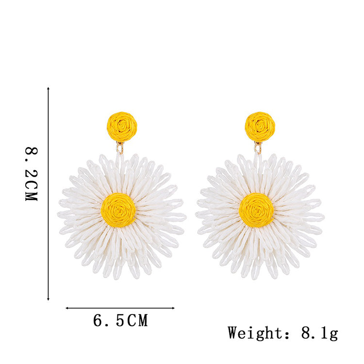 Boho Chic Getaway: Handcrafted Dainty Daisy Ear Drops for Sweet Fresh Vibes