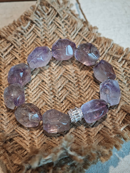 Super Seven Amethyst Crystal Bracelet by 2Sonder