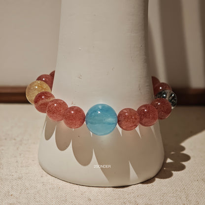 Pigeon Blood Red Strawberry Quartz Bracelet