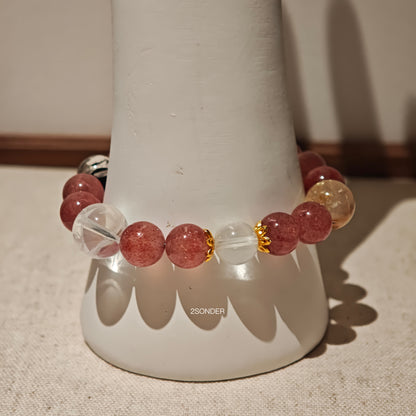 Pigeon Blood Red Strawberry Quartz Bracelet