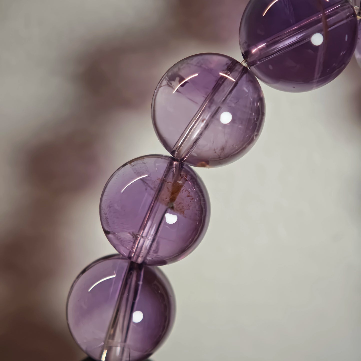 Amethyst Bracelet with Silver Obsidian and Black Agate