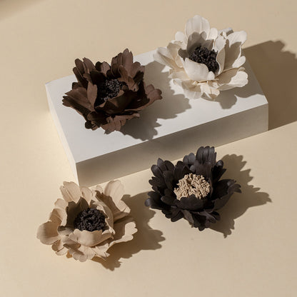 This is a ceramic flower incense stick holder with a lifelike flower. Each ceramic flower is individually hand-shaped using traditional ceramic craftsmanship. The ceramic flower is with diameter of 8cm and height of 4.3cm.