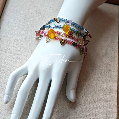 Handmade Layered Bracelet - Azure Sonata