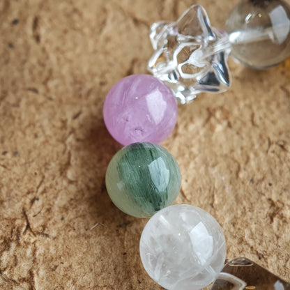 Harmony Treasures gathers aquamarine calm, amethyst majesty, citrine joy, prehnite renewal, and phantom clarity.
