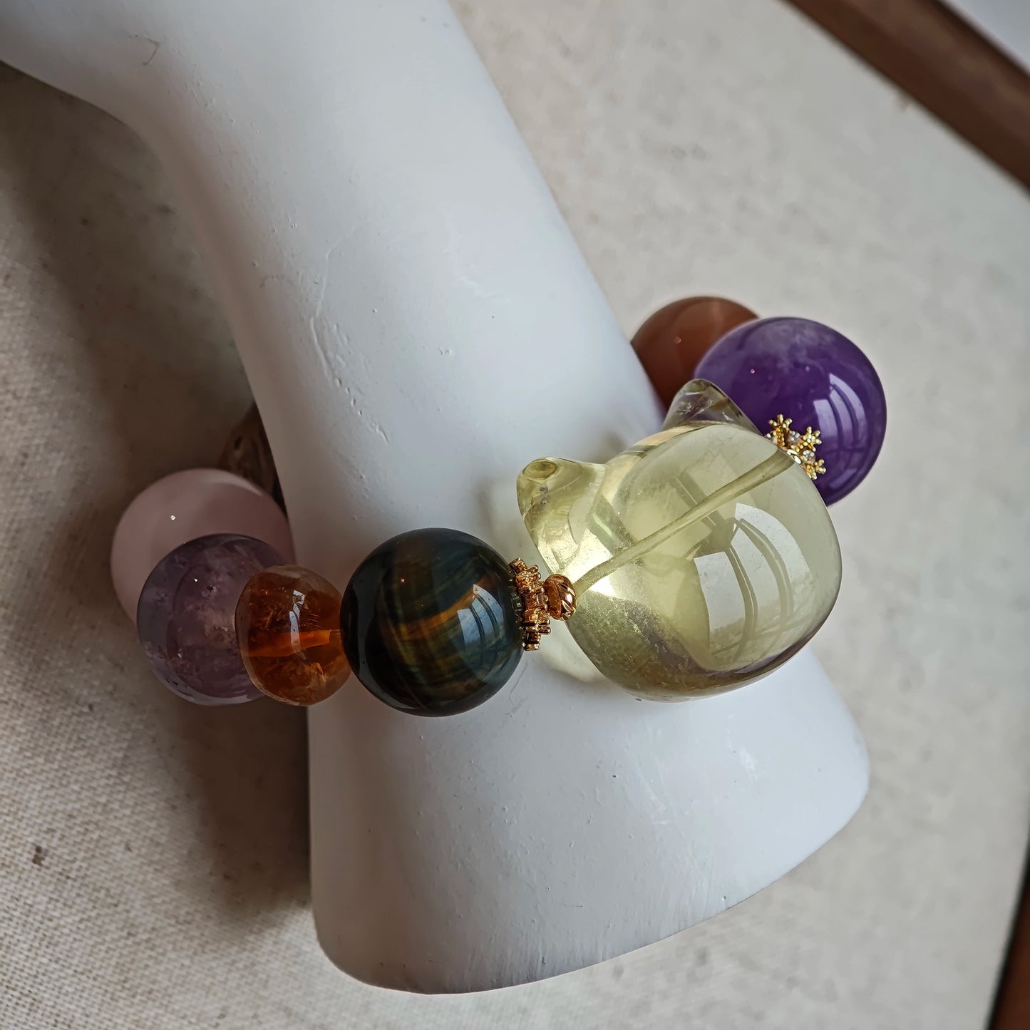 The "Meow" Multi-Gemstones & Crystals Bracelet by 2Sonder