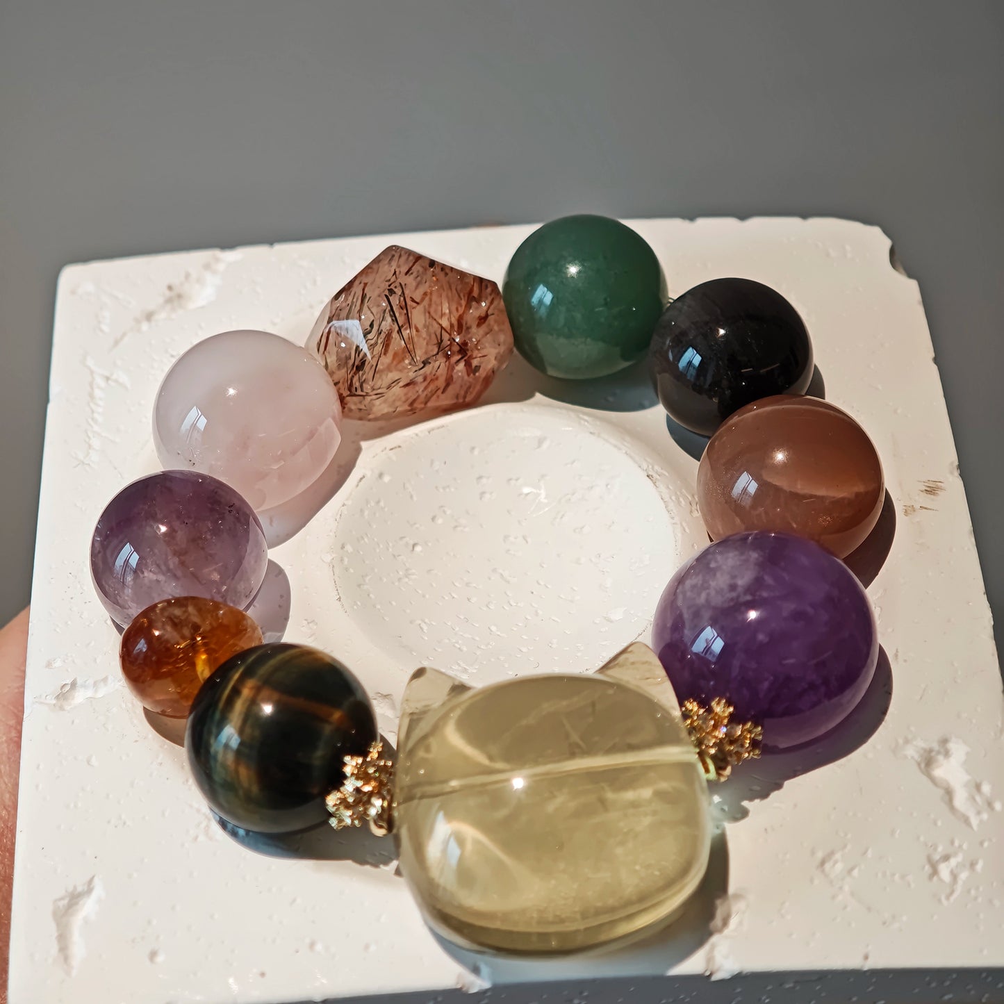 The "Meow" Multi-Gemstones & Crystals Bracelet by 2Sonder