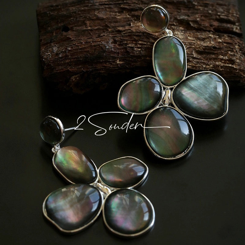 Natural Shell & Liuli Earrings and Rings