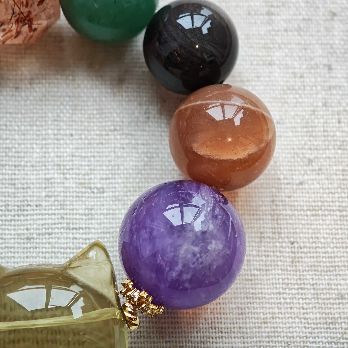 The "Meow" Multi-Gemstones & Crystals Bracelet by 2Sonder
