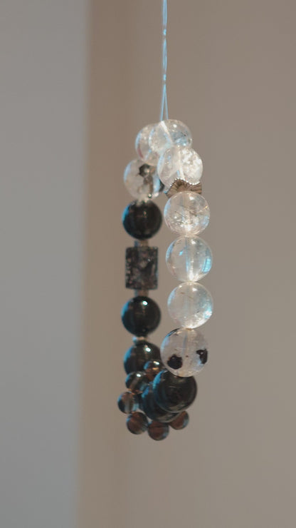 Black Gold Ultra-Sparkle Azeztulite Obsidian Crystal Bracelet